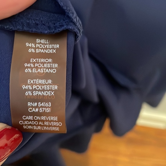 Karl Lagerfeld Navy Blue - Size 8 Sleeveless Flutter Hem - Picture 9 of 10